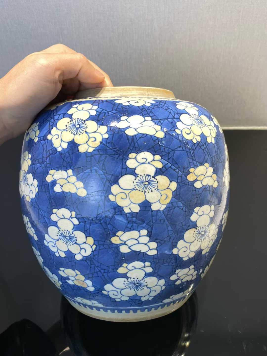 青花冰梅罐