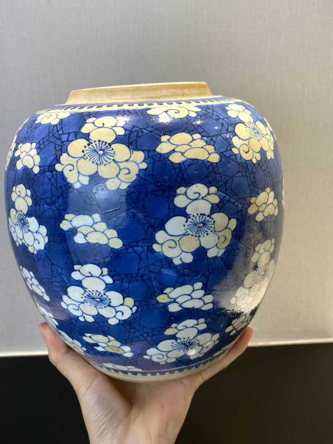青花冰梅罐