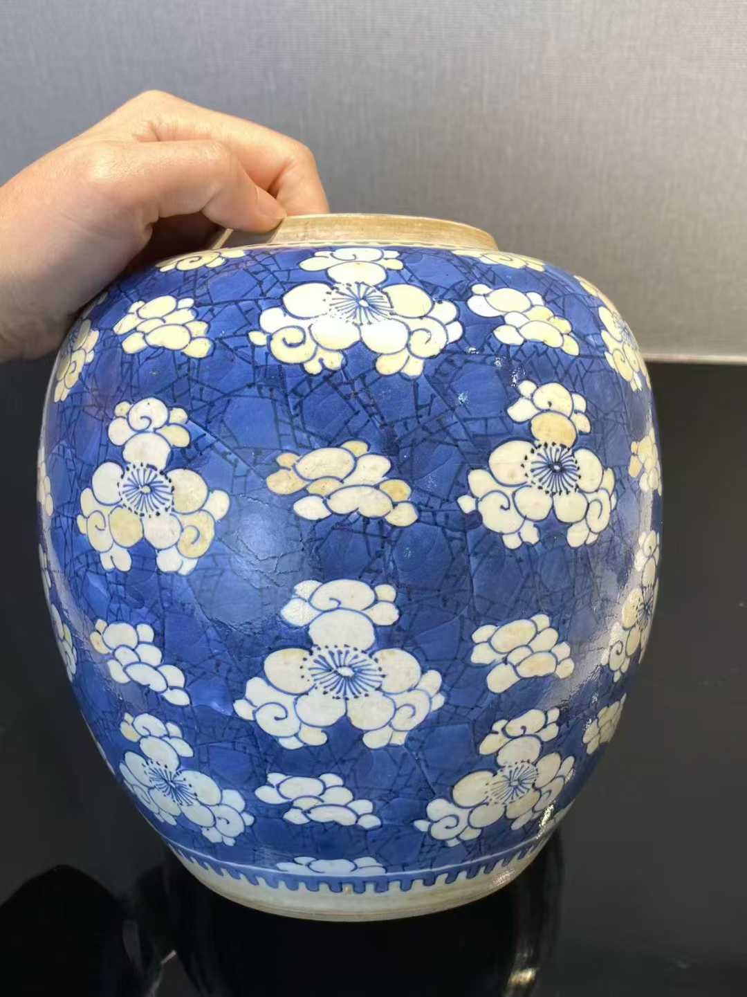 青花冰梅罐