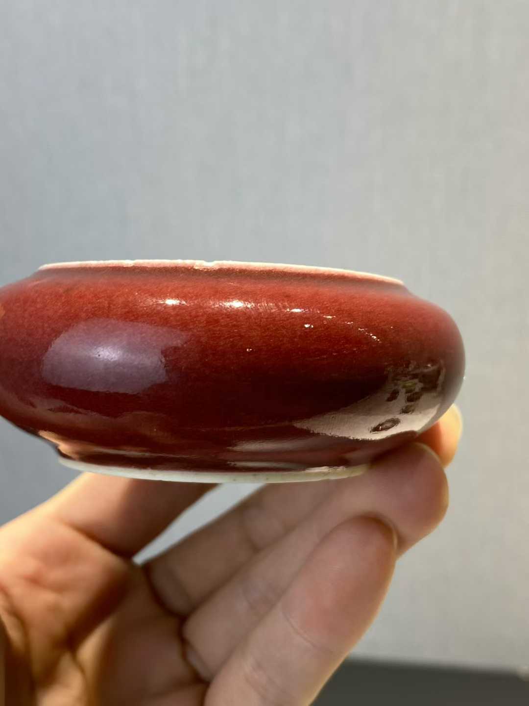 霁红釉水盂