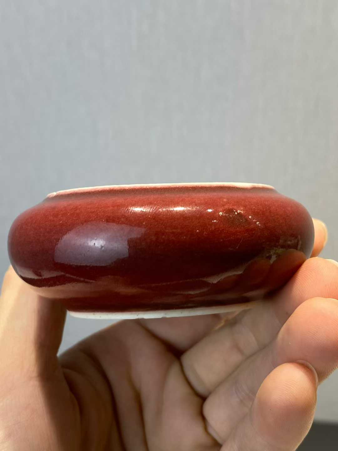 霁红釉水盂