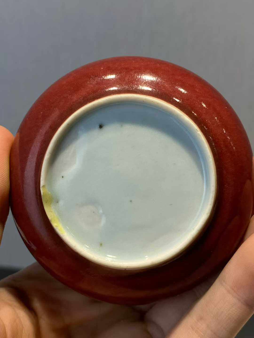 霁红釉水盂