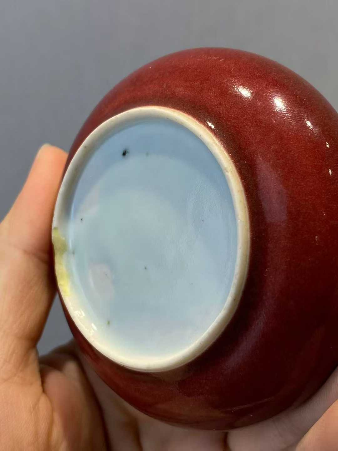 霁红釉水盂