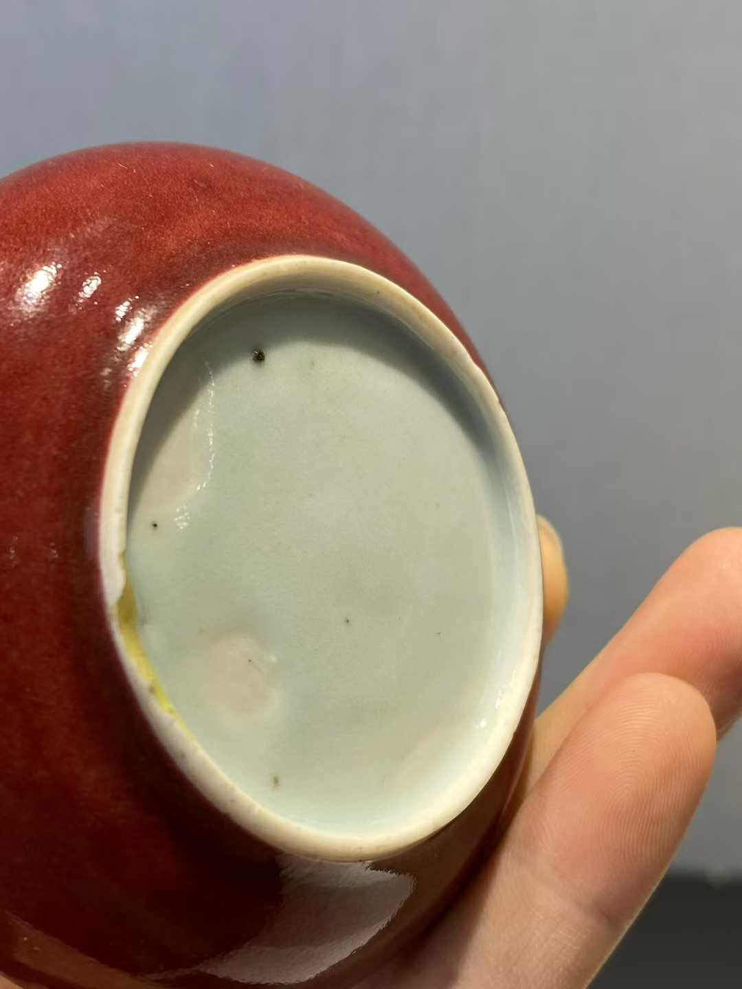 霁红釉水盂