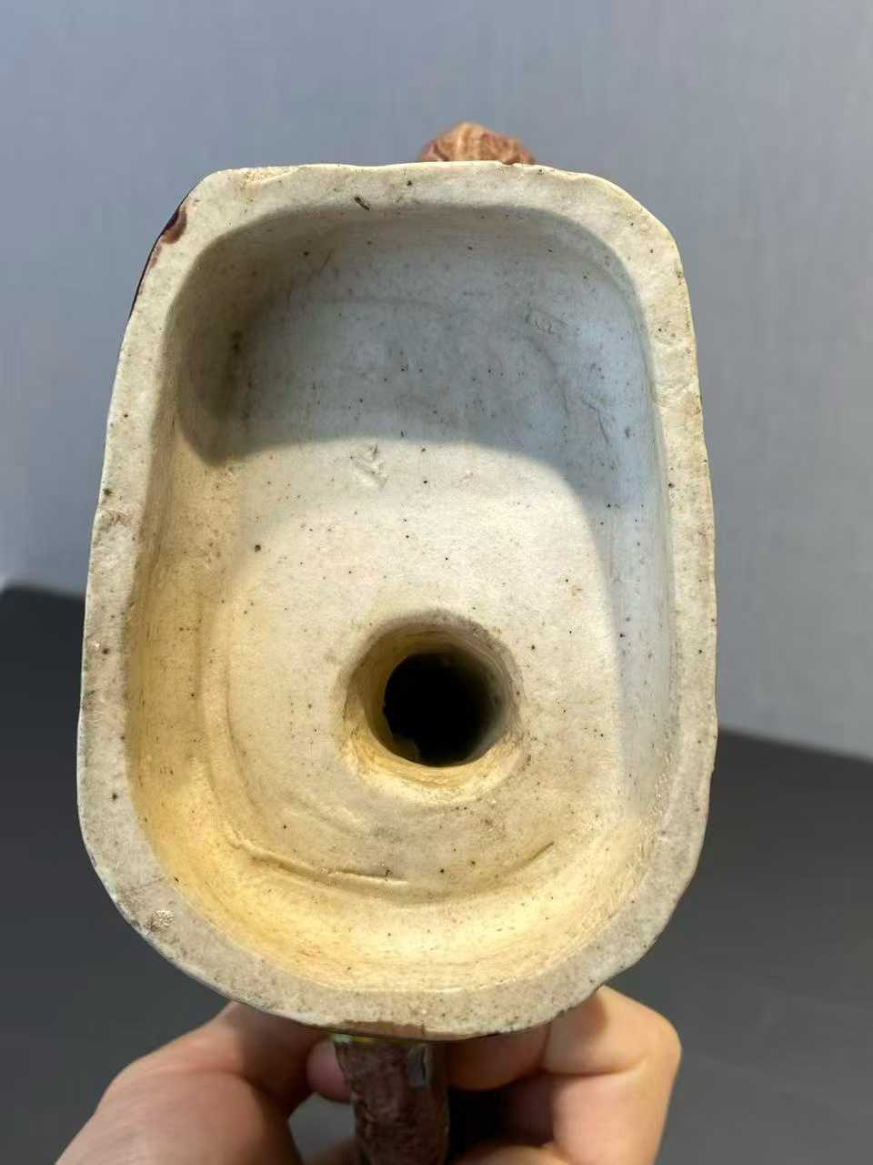 素三彩狮子倒流壶