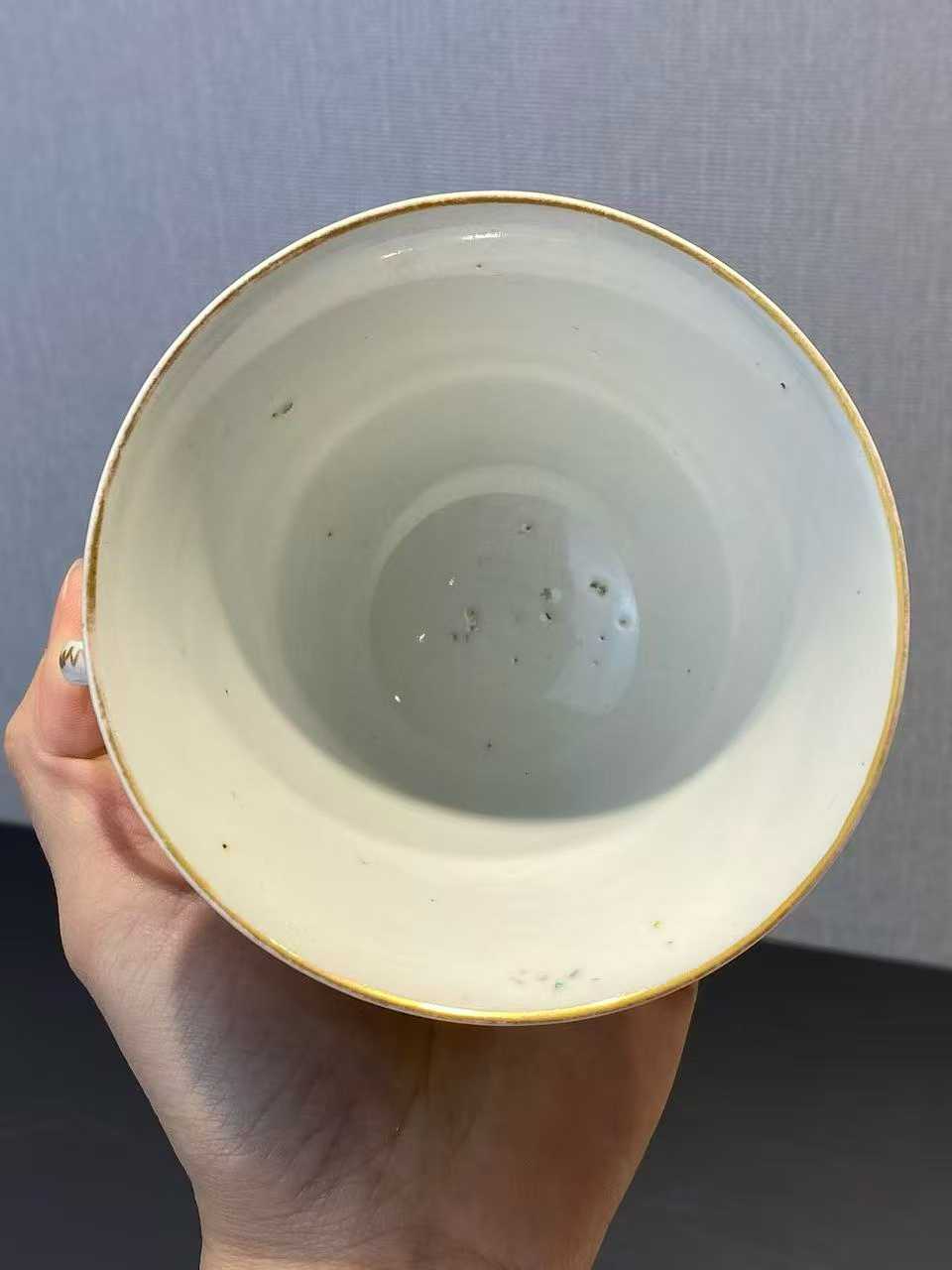 广彩花鸟纹单耳杯