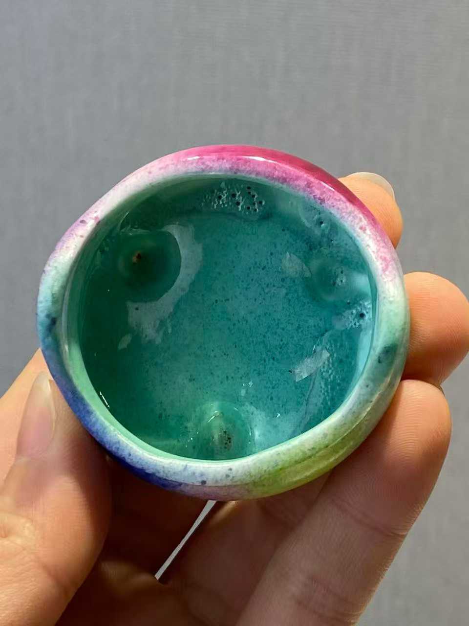 桃花洞釉桥耳小琴炉