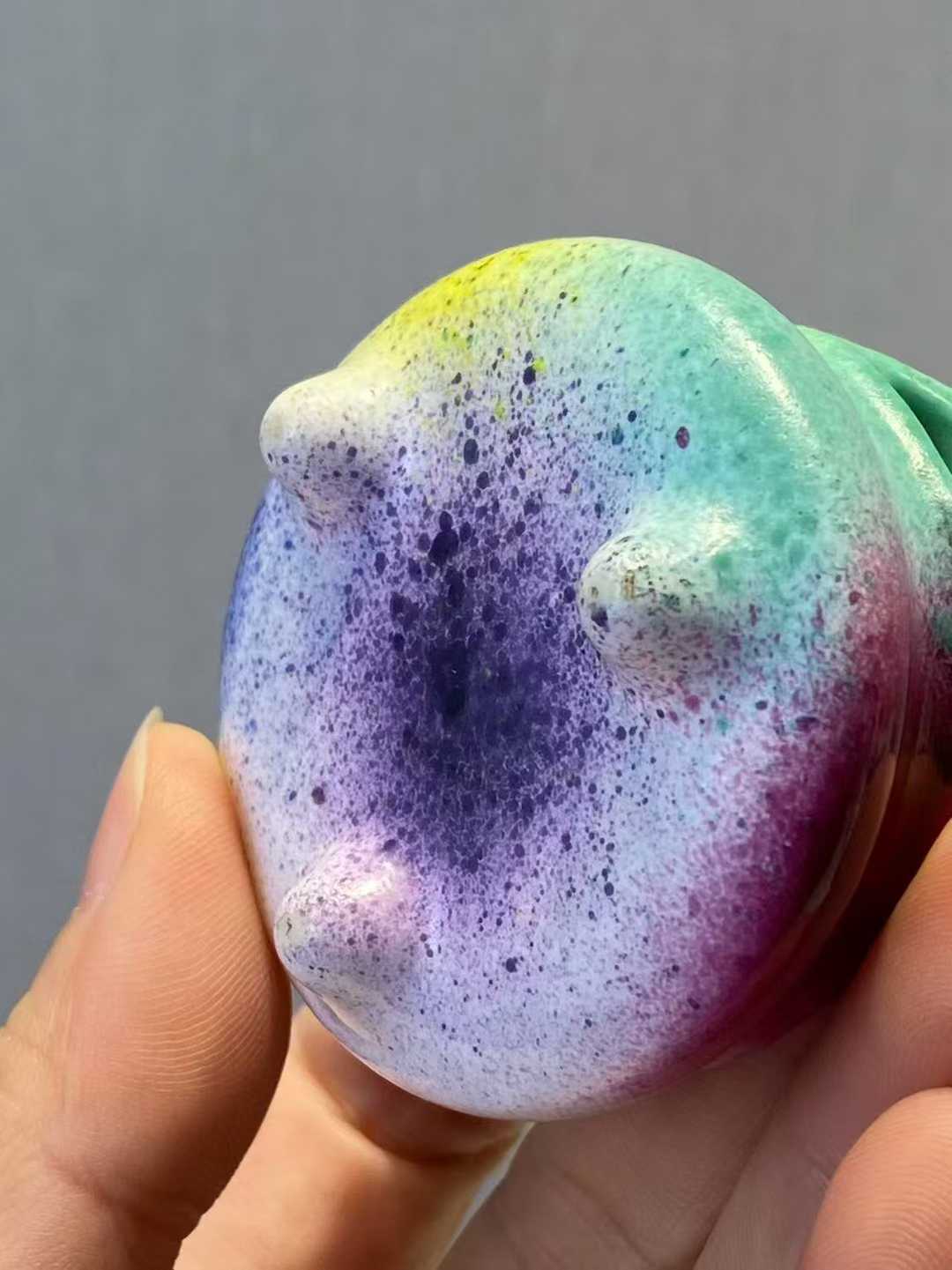 桃花洞釉桥耳小琴炉