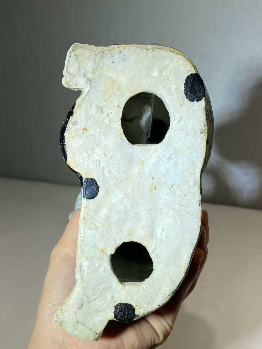 粉彩和合二仙人物塑像