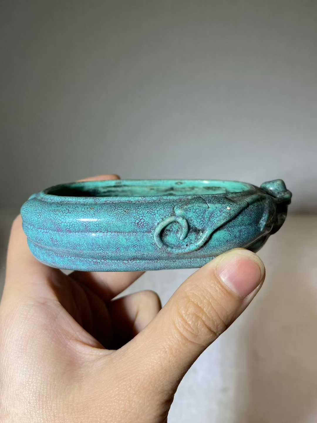 炉钧釉癞瓜形洗