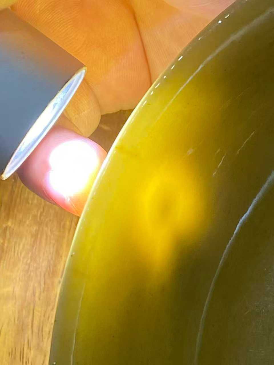 鸡油黄油盘  款：大明正德年制