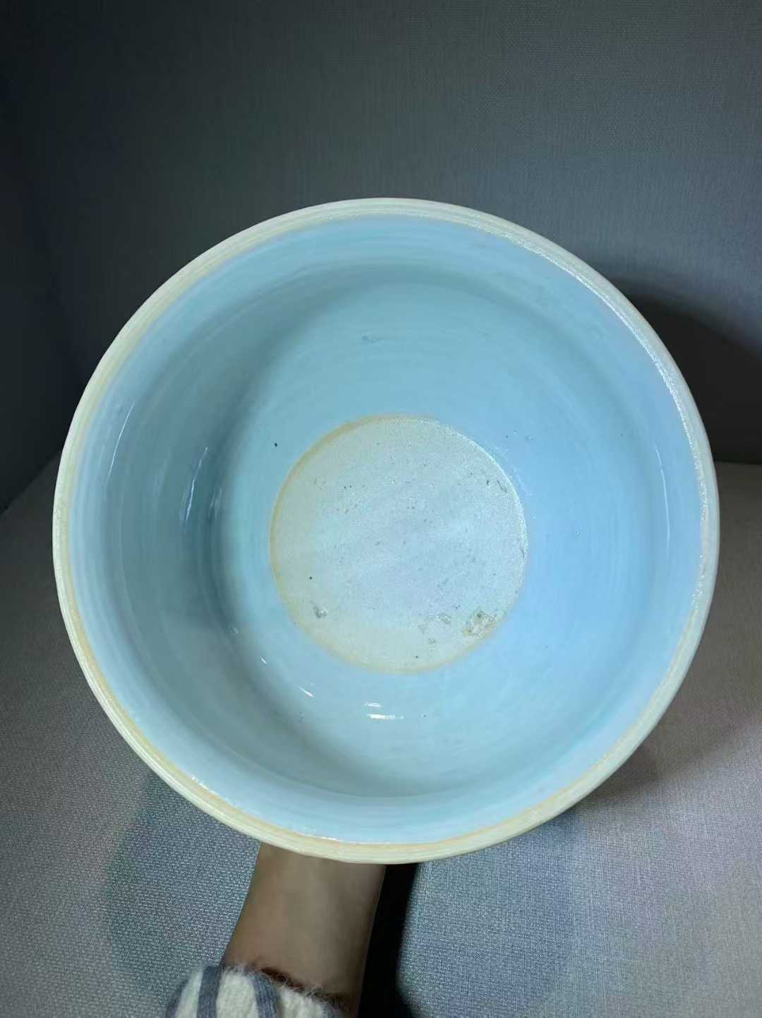 青花山水人物故事香炉