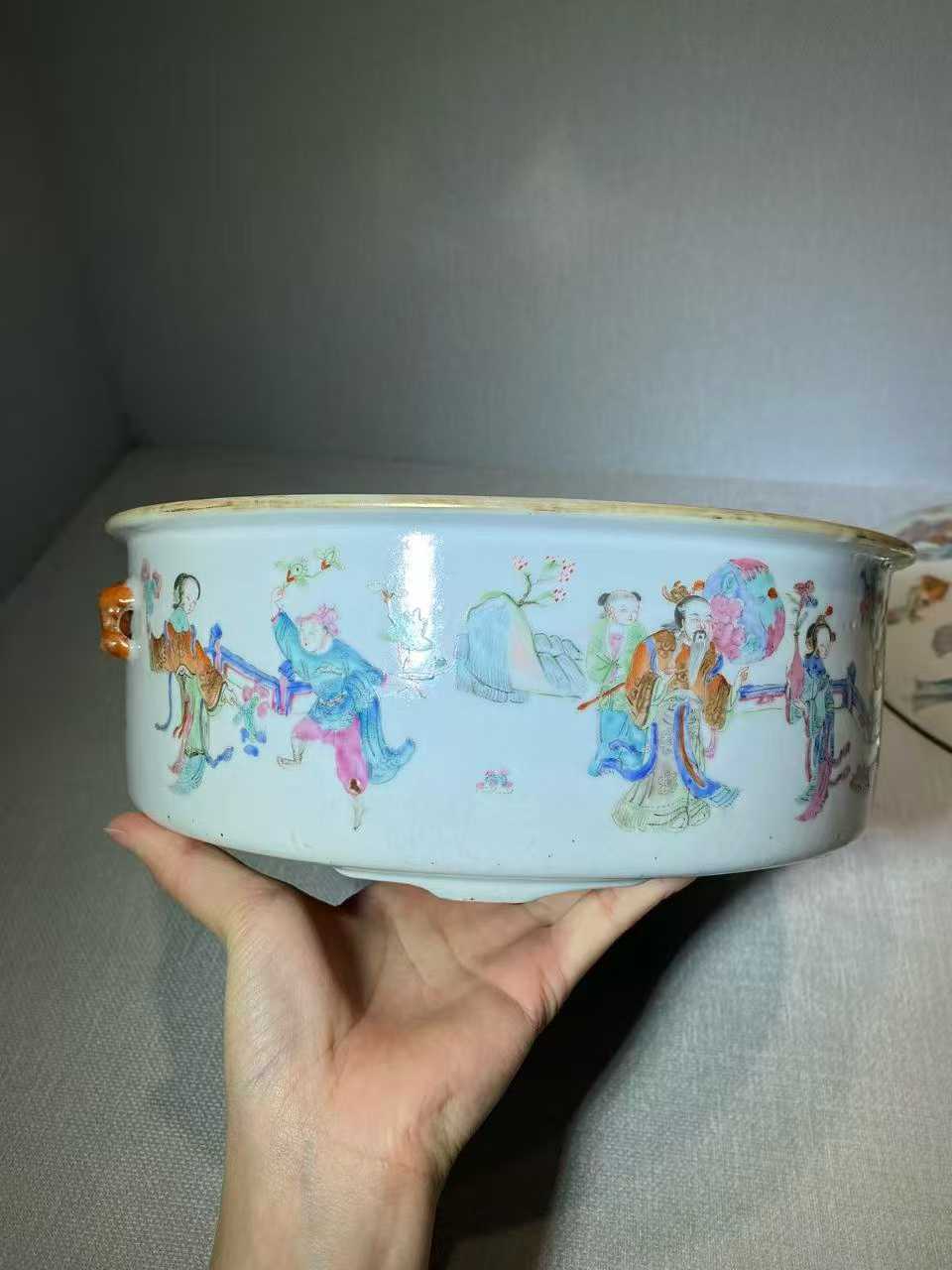 粉彩十二花神图一品锅