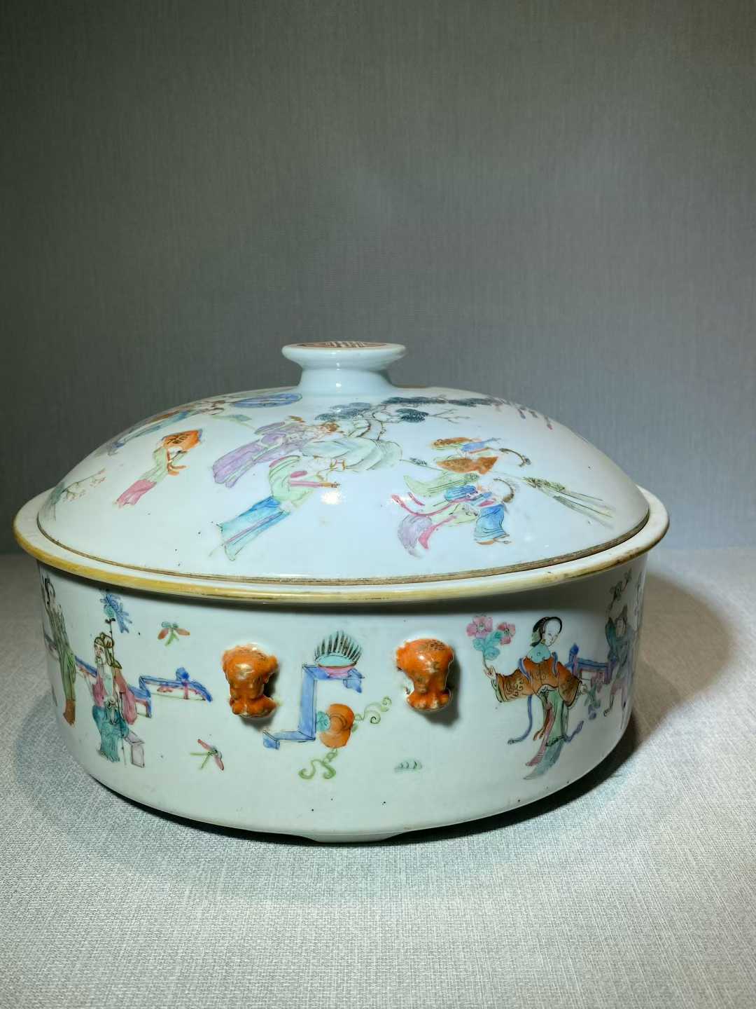 粉彩十二花神图一品锅