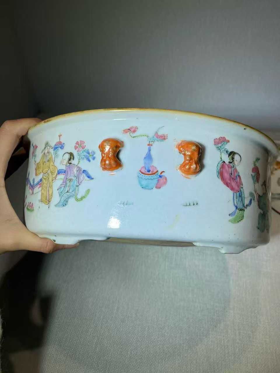 粉彩十二花神图一品锅