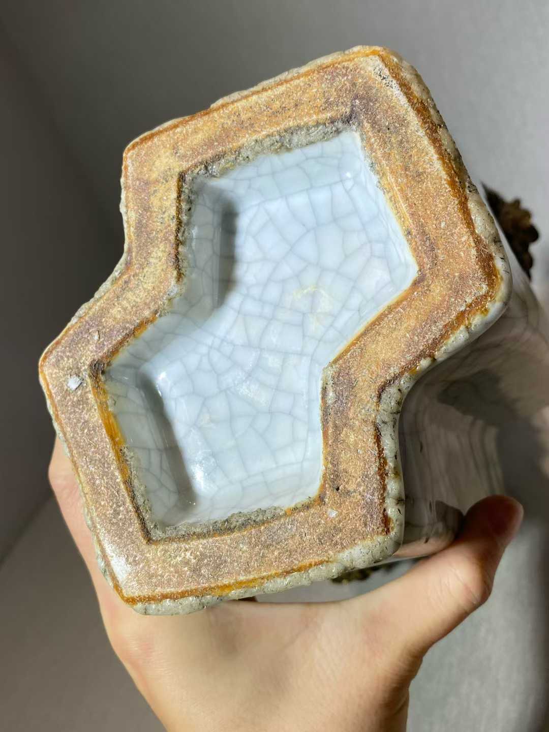哥釉双联瓶