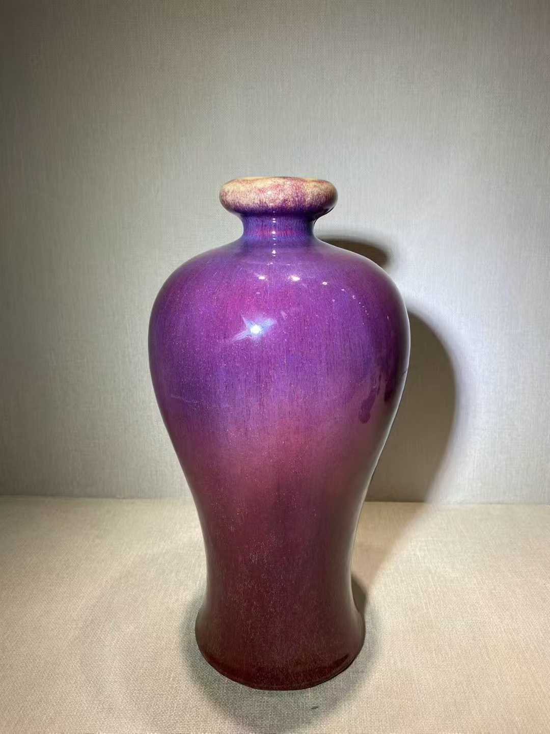 窑变釉盆口梅瓶