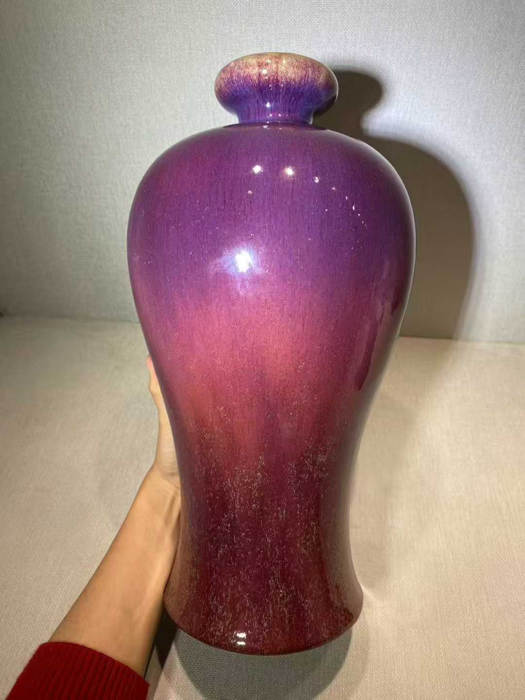 窑变釉盆口梅瓶