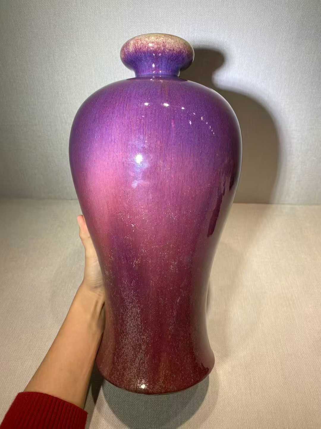 窑变釉盆口梅瓶