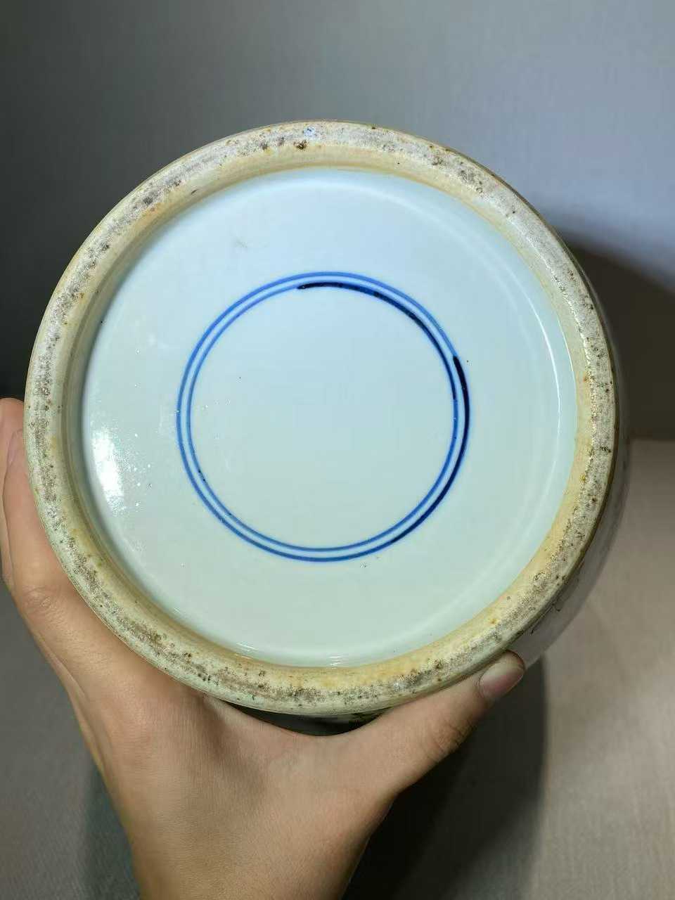 五彩花鸟纹罐