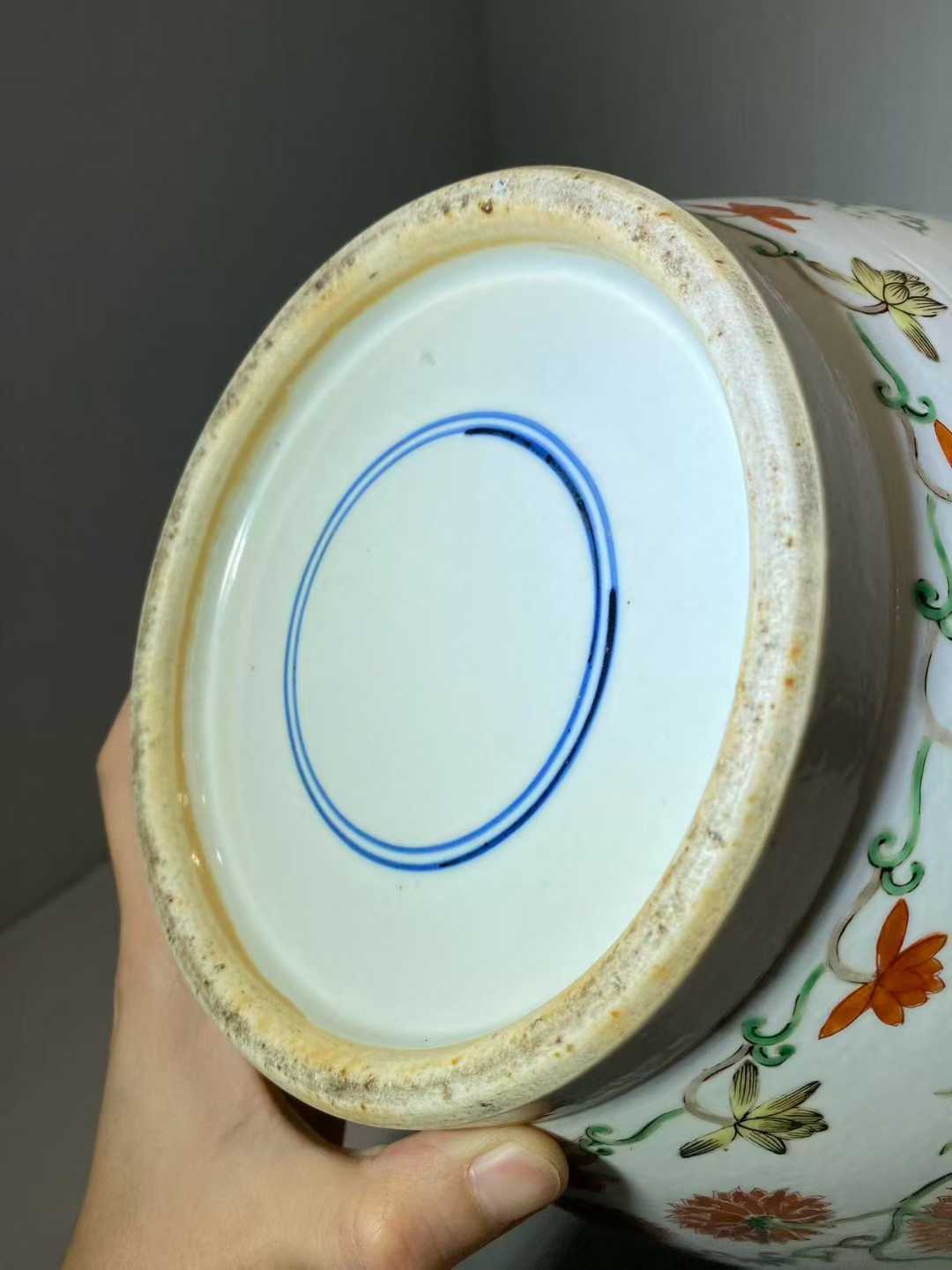 五彩花鸟纹罐
