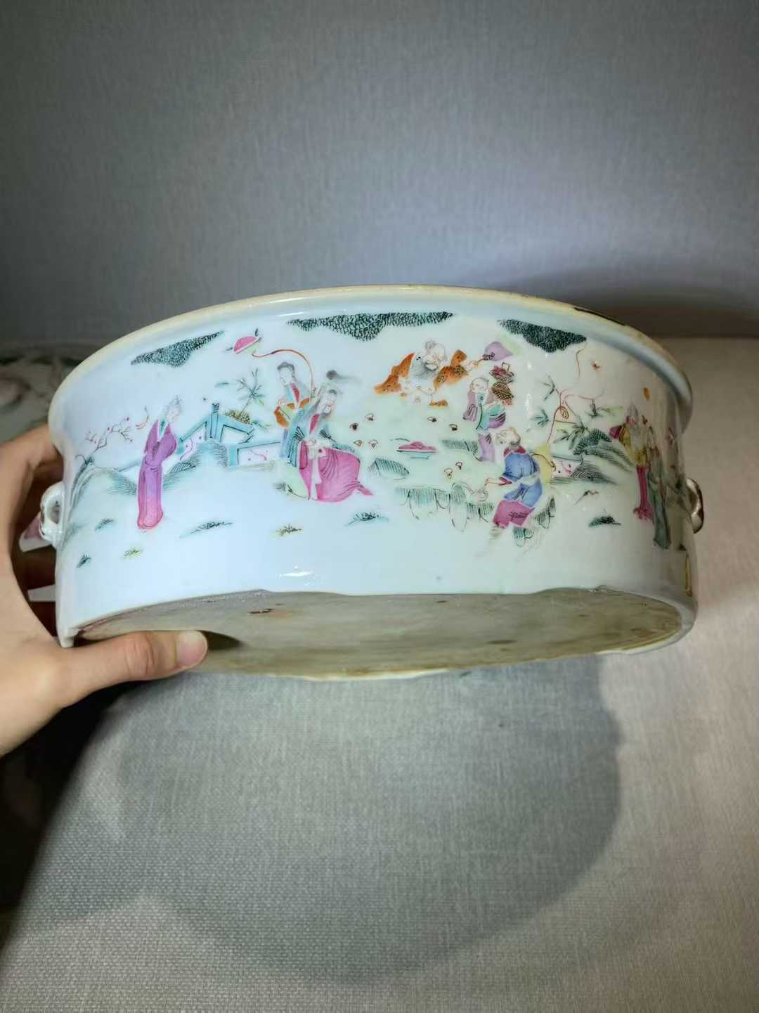 粉彩群仙祝寿一品锅
