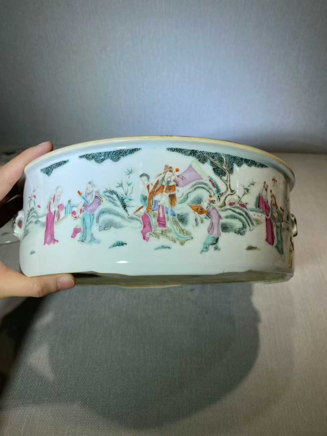 粉彩群仙祝寿一品锅