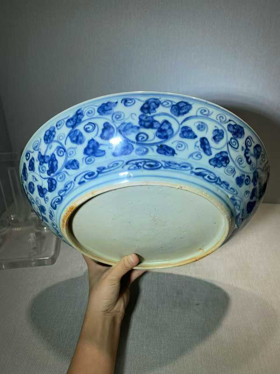 青花三果纹盘