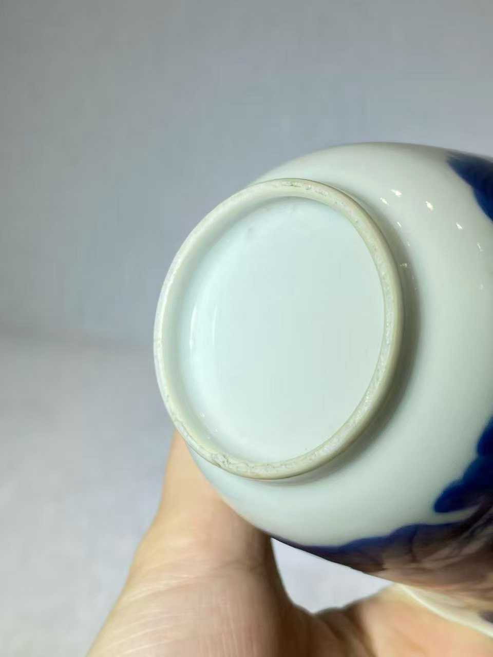 青花仙人乘槎铃铛杯