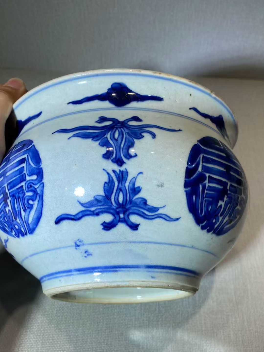 青花福禄寿纹香炉