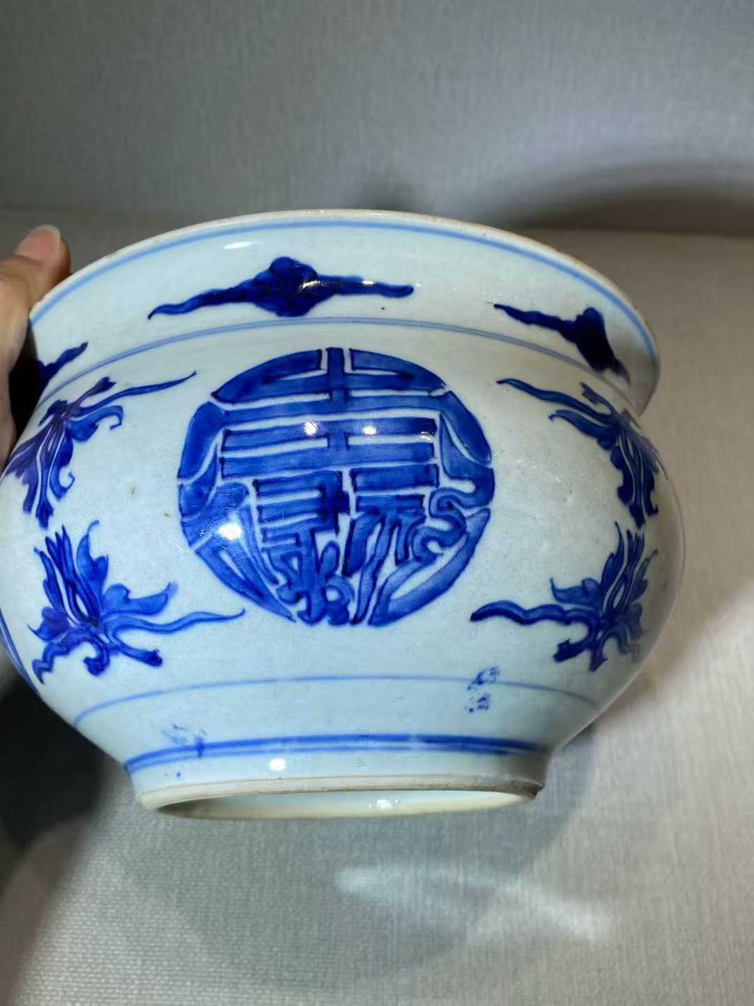 青花福禄寿纹香炉