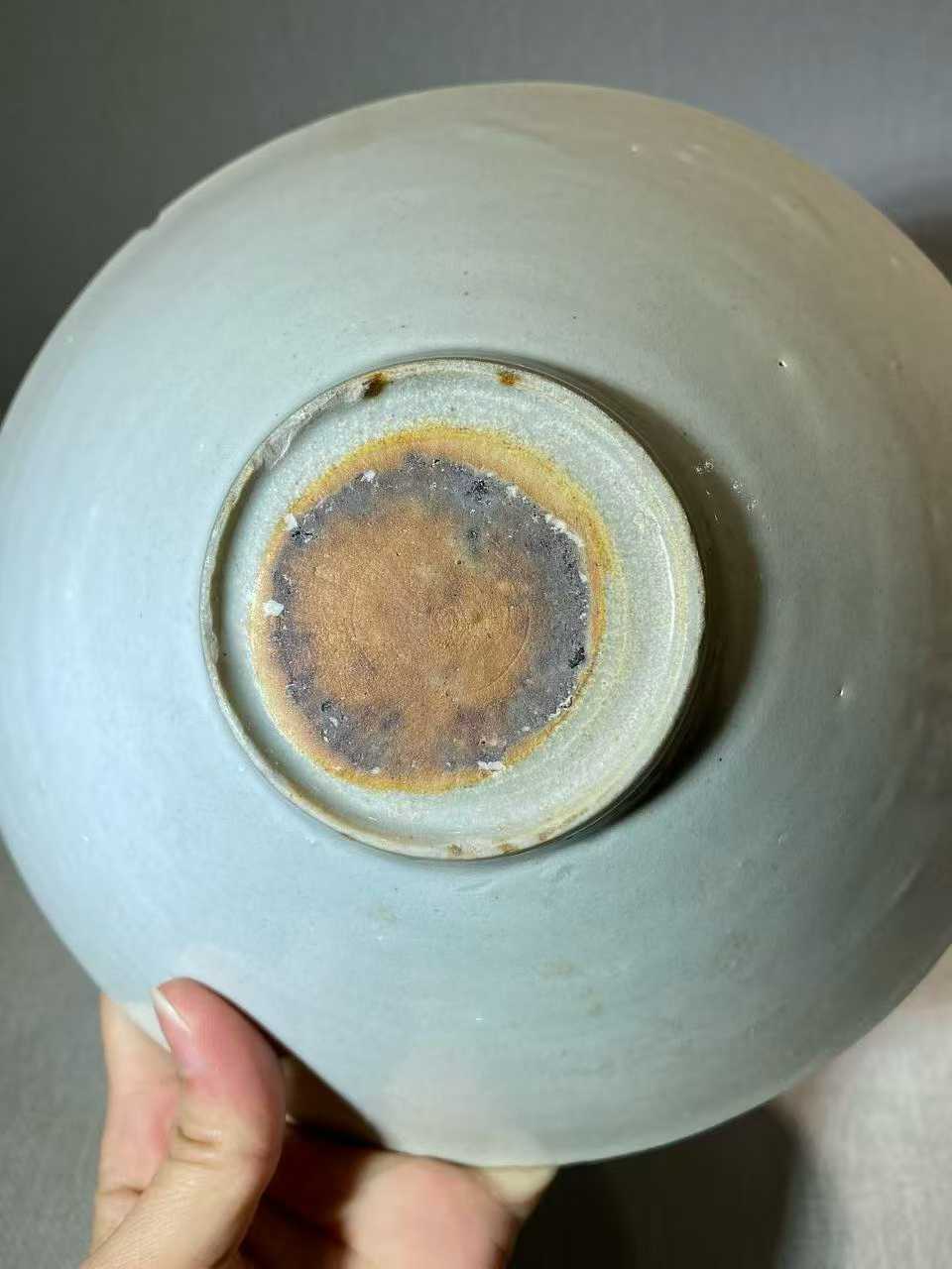 湖田暗花卉斗笠碗