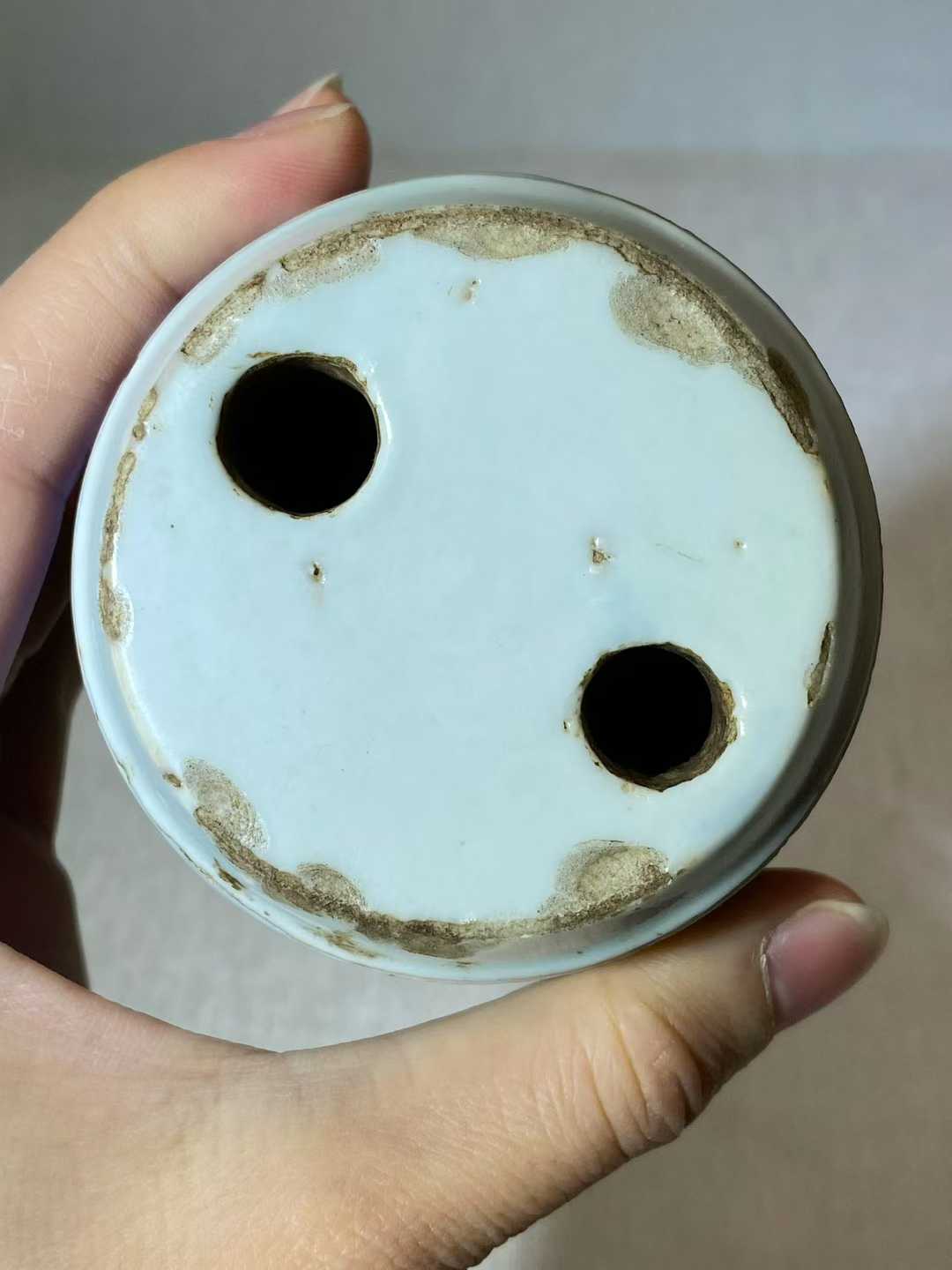 青花文王访贤烛台