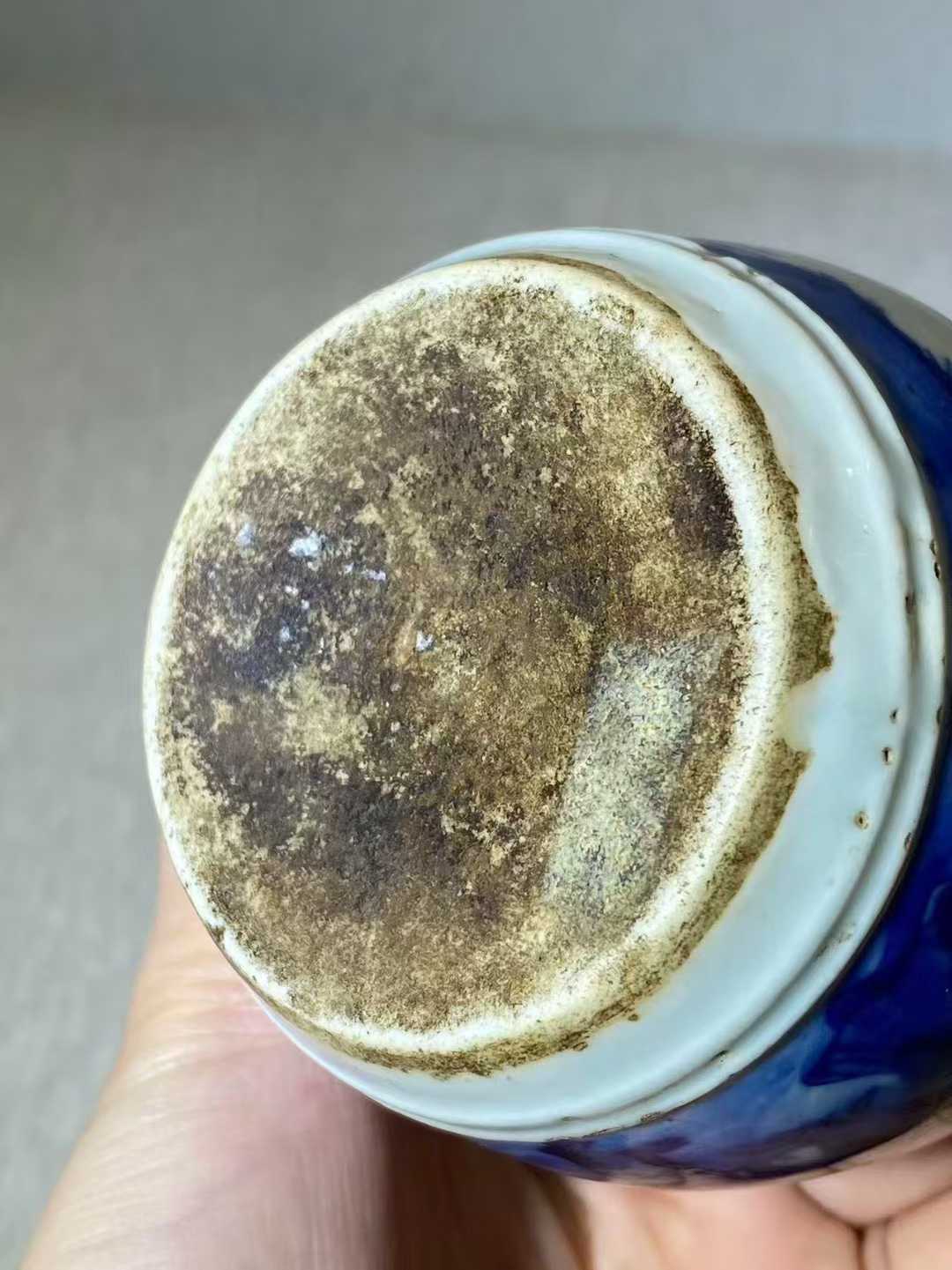 青花文王访贤烛台