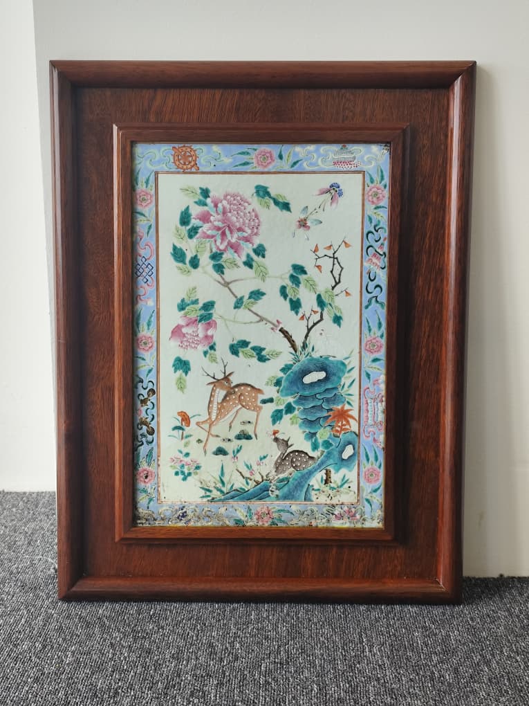 吉祥图瓷板画