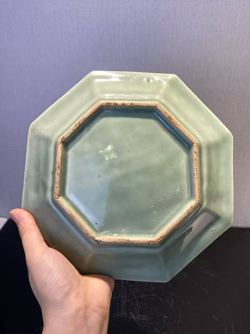 龙泉窑八方盘