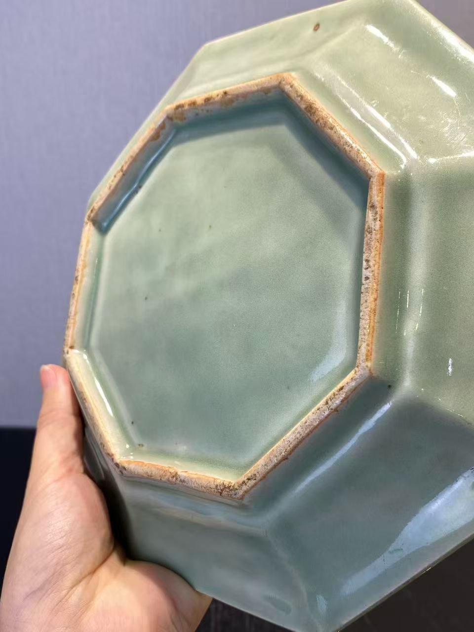 龙泉窑八方盘