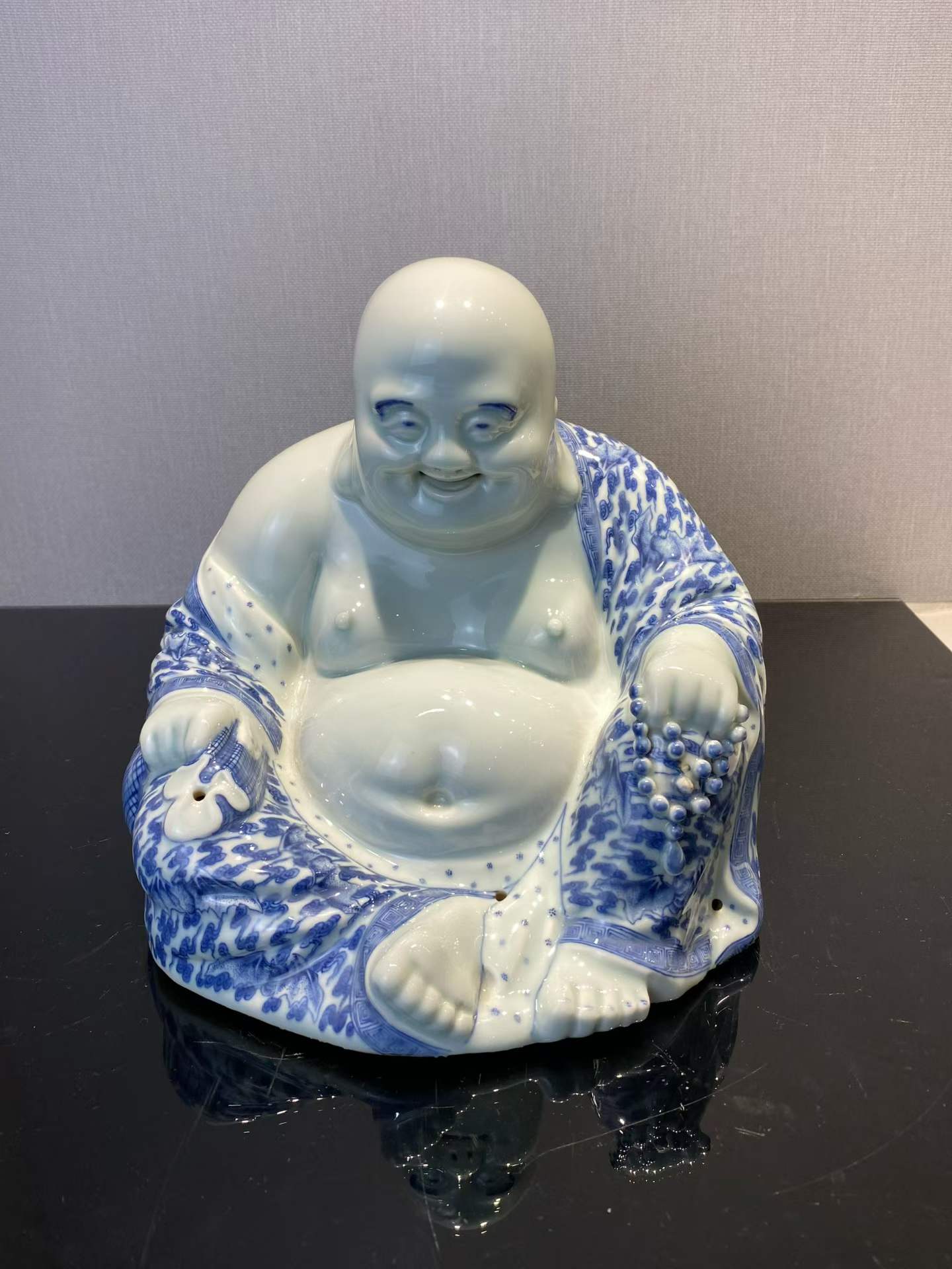 青花洪福齐天弥勒佛