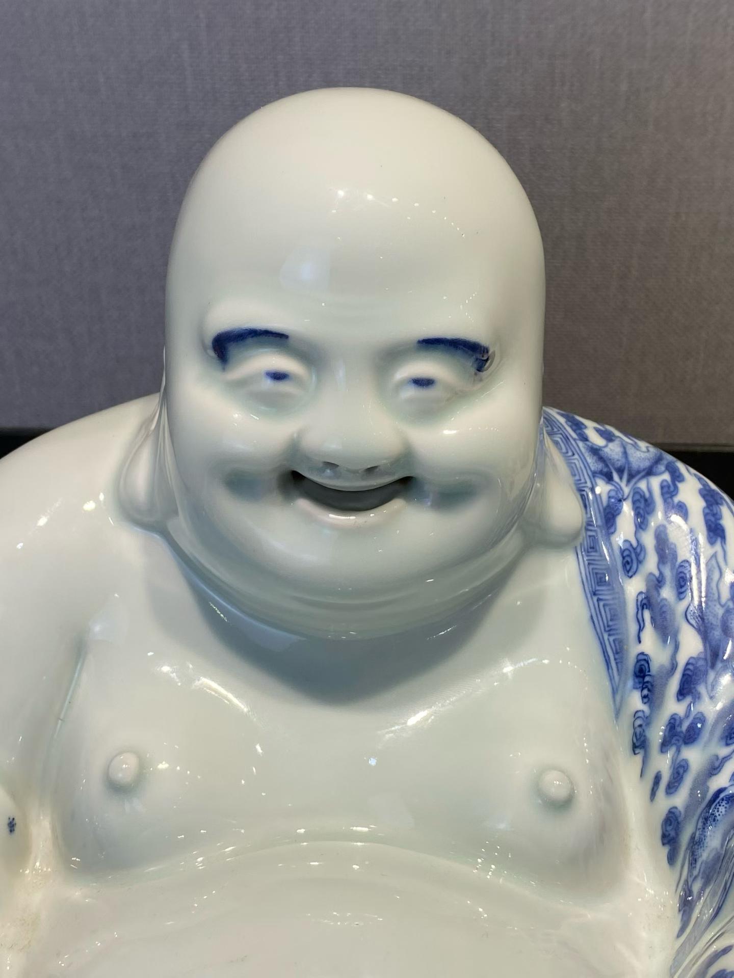 青花洪福齐天弥勒佛