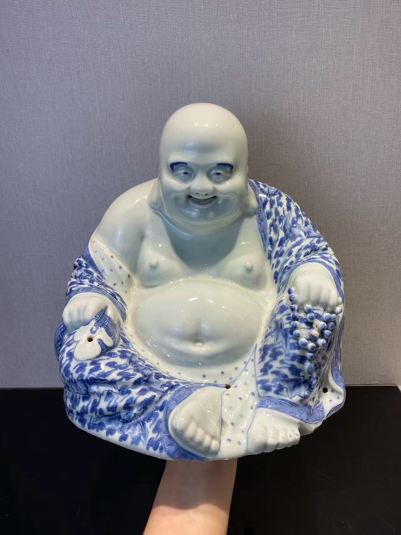 青花洪福齐天弥勒佛