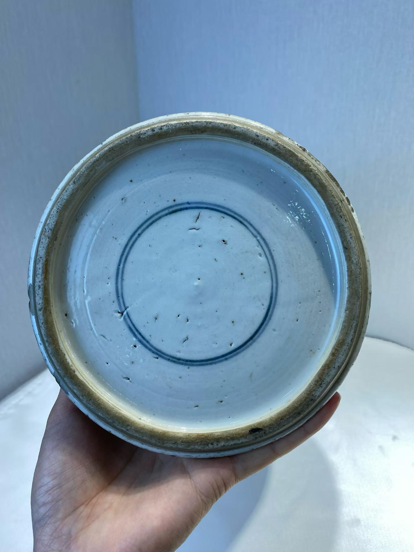 青花人物故事纹花觚