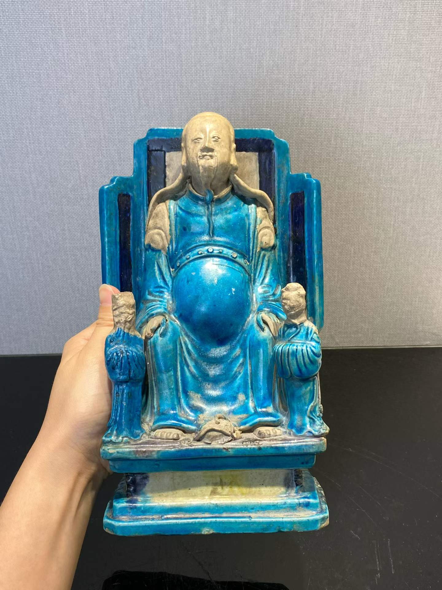 珐华彩真武大帝像