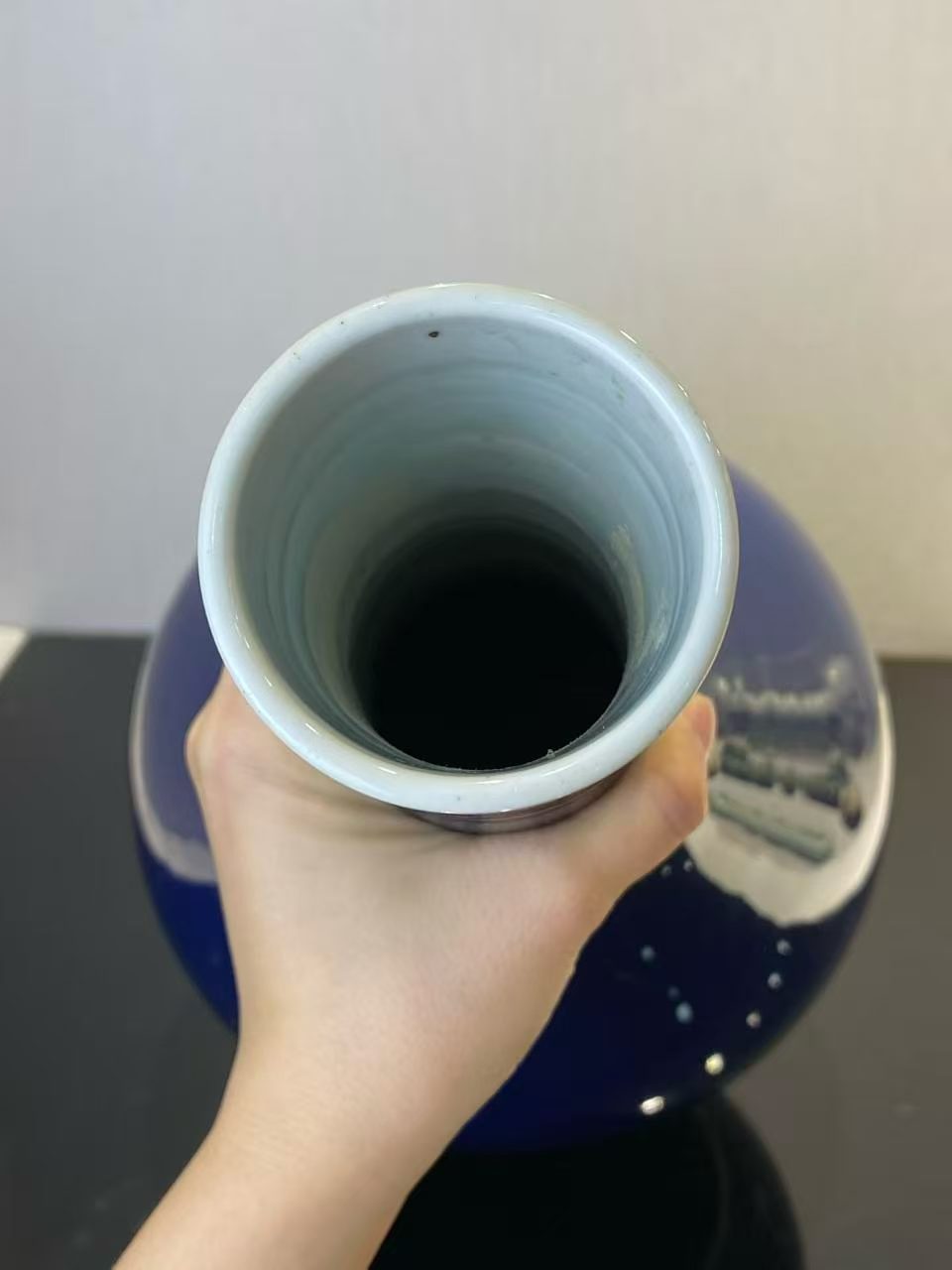 霁蓝釉大锥把瓶