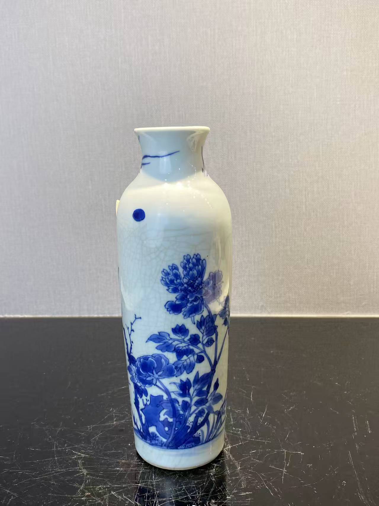 青花花鸟纹筒瓶