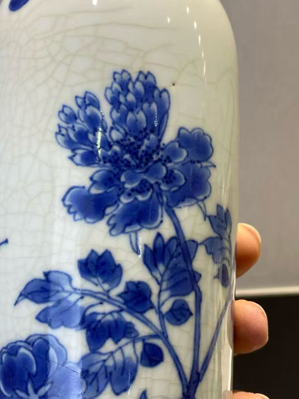 青花花鸟纹筒瓶