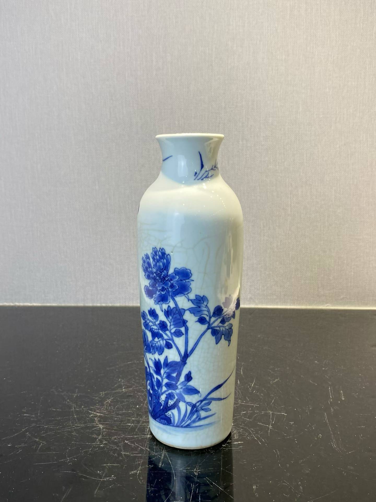 青花花鸟纹筒瓶