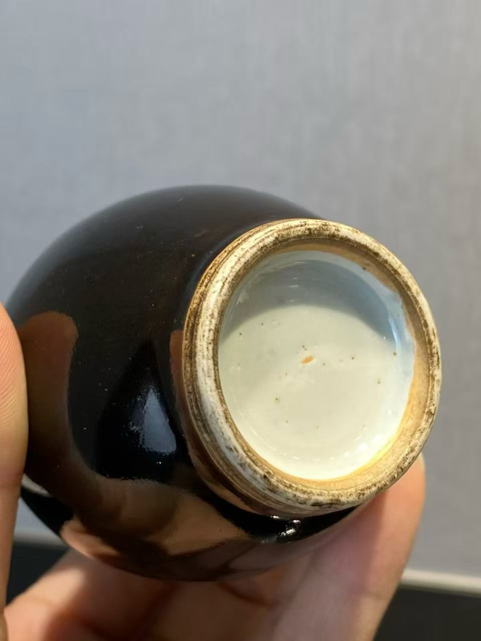乌金釉葫芦瓶一对