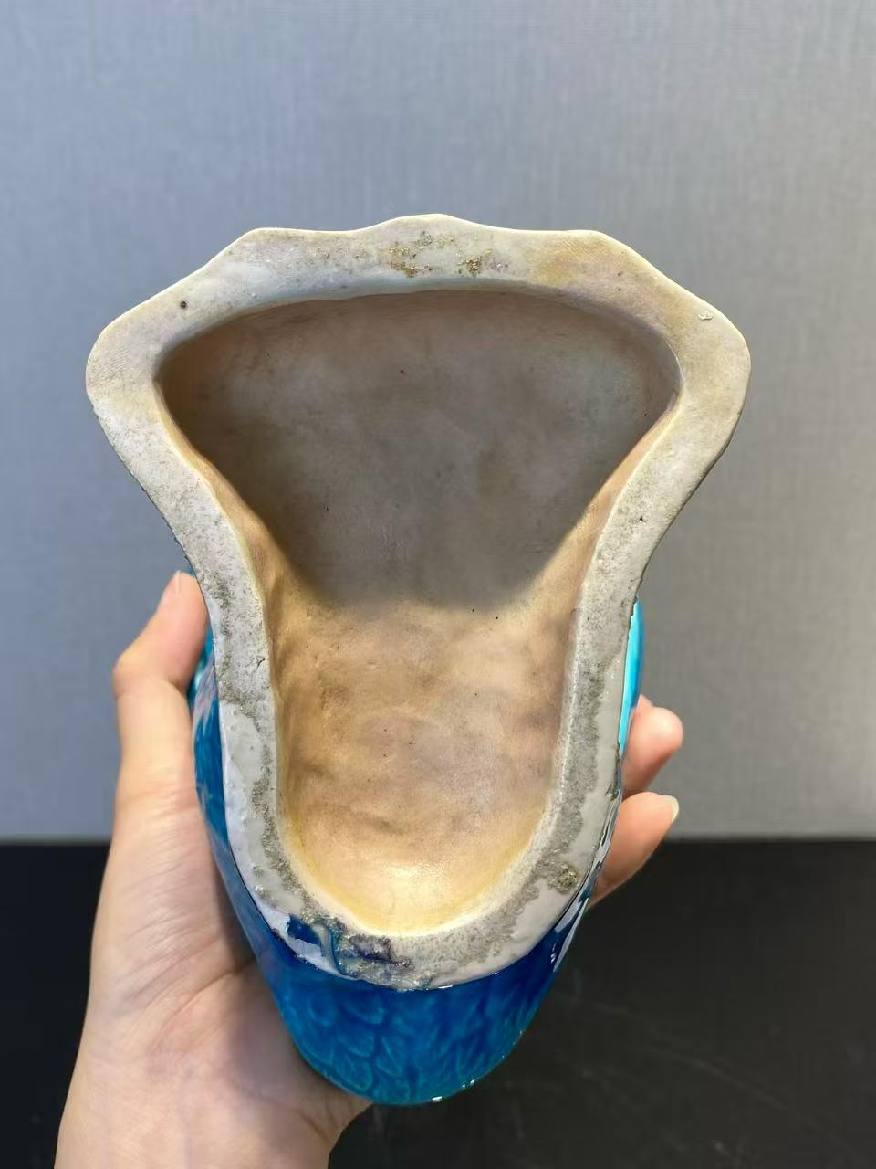 蓝釉仿生瓷鸭