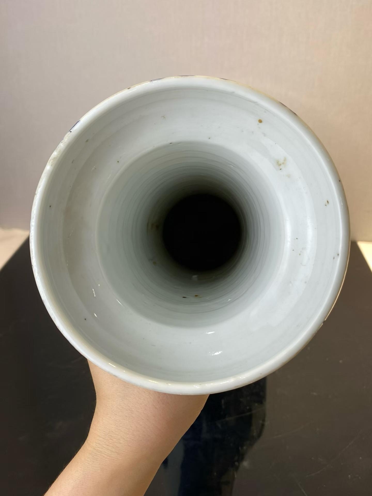 青花福禄寿和合二仙大摇铃尊