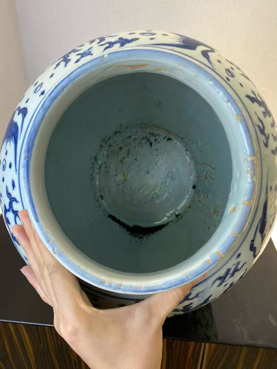 青花云鹤纹大罐